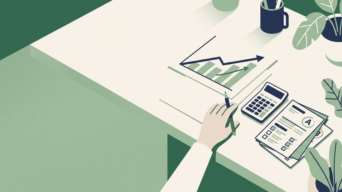 Calculator, result cards and merit chart on a desk