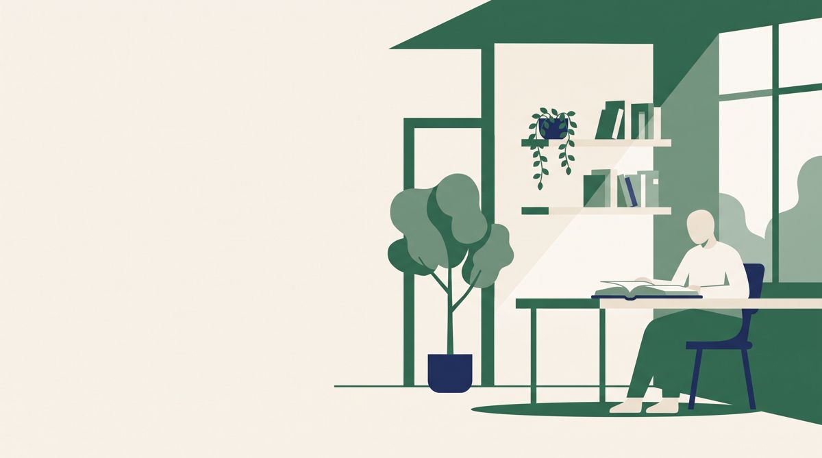 First semester guide for university students in Pakistan: a student studying alone at a desk